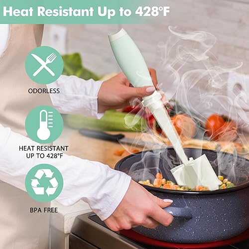 Miniatura 10 de Paquete de 2 picadores de carne, resistente al calor para carne de hamburguesa, triturador de carne molida, utensilio de nailon para picar