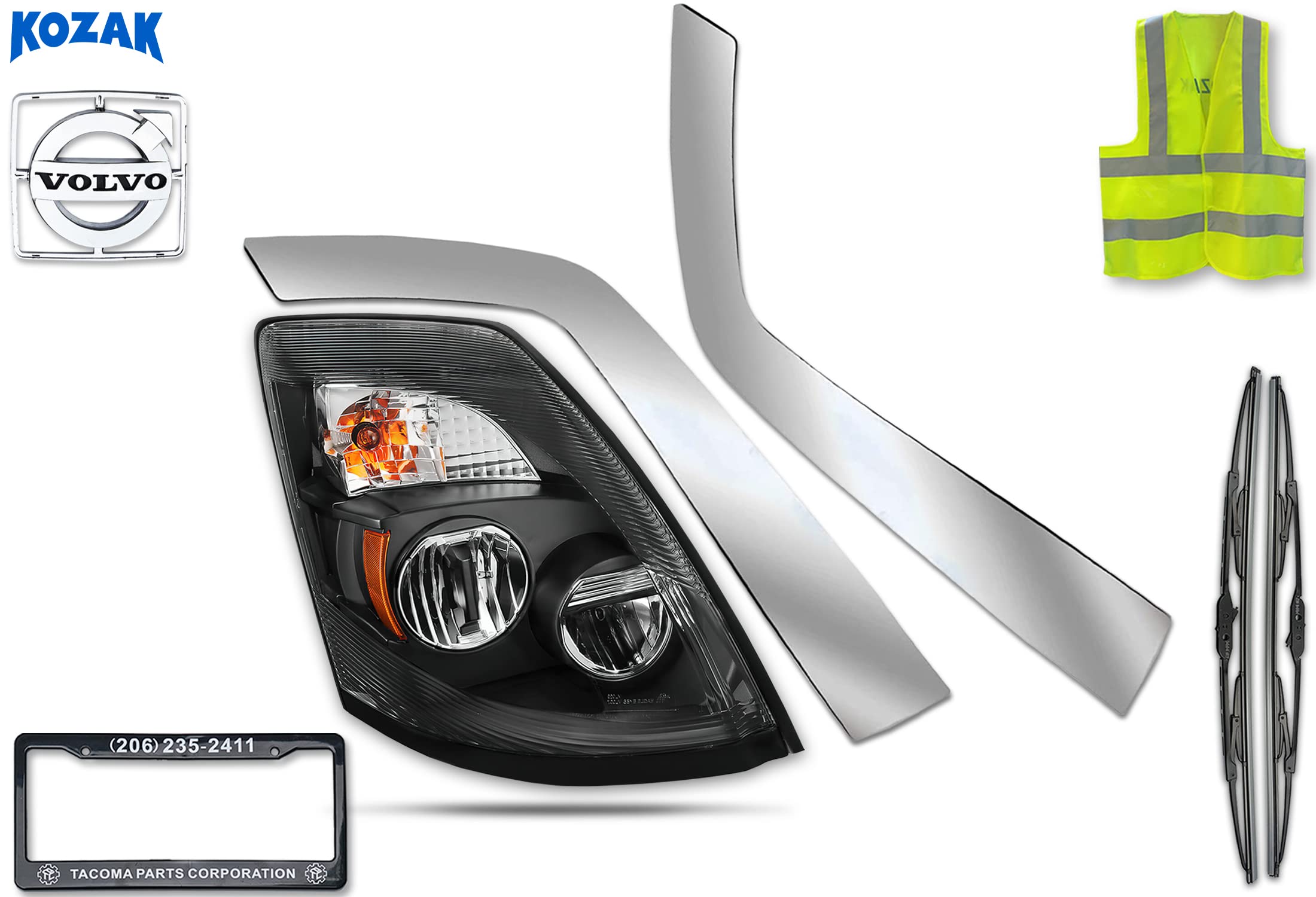 【LED内蔵】VELLMOR Custom V Type【Order Made】 Amazon.com: KOZAK Full Led Headlight BLACK Compatible With
