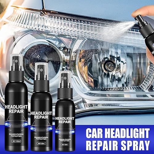 Miniatura 8 de Aerosol de reparación de arañazos para faros delanteros, líquido de reparación de faros de coche, pantalla de lámpara de reparación de arañazos,