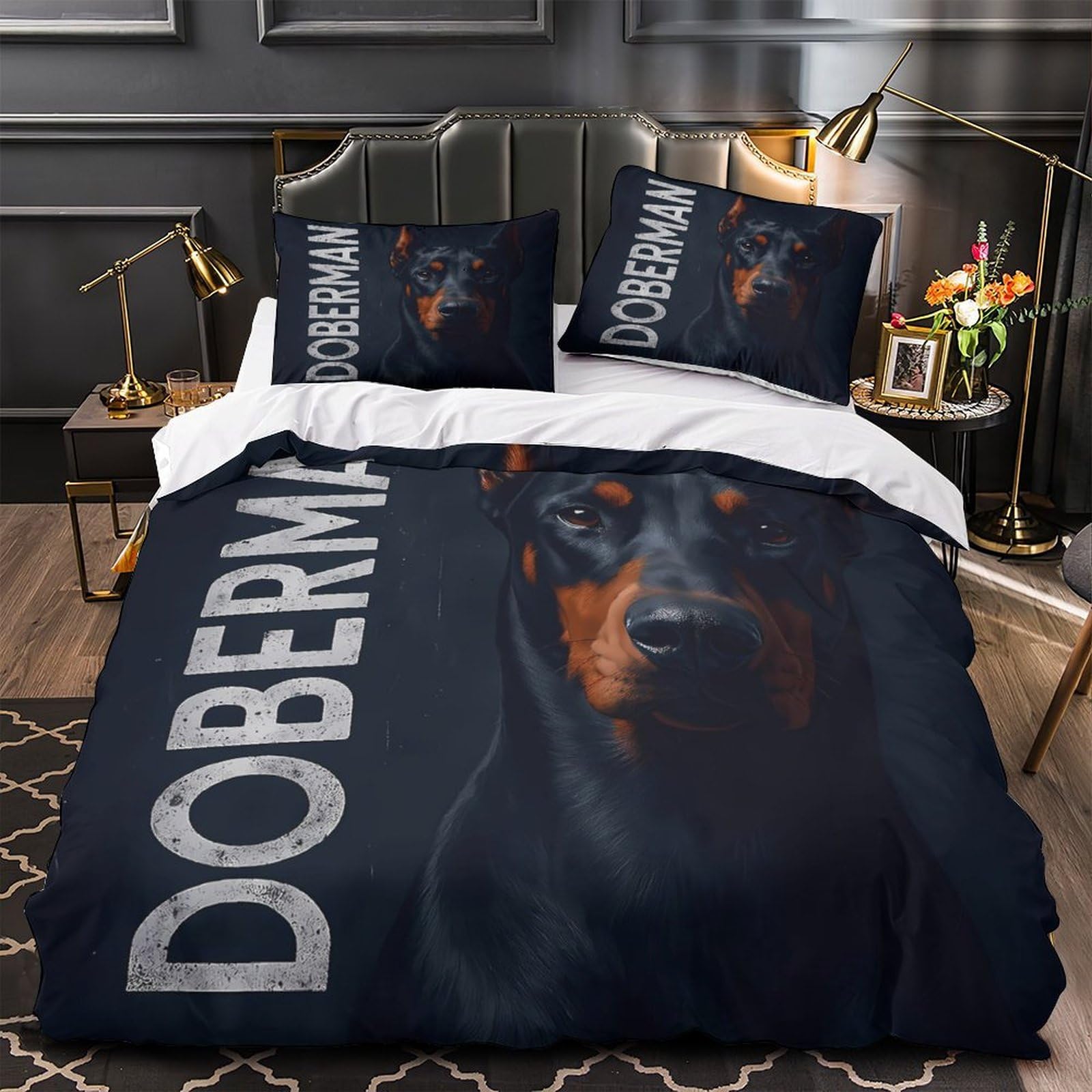 Linge de lit squelette de dinosaure microfibre housse couette 260x220