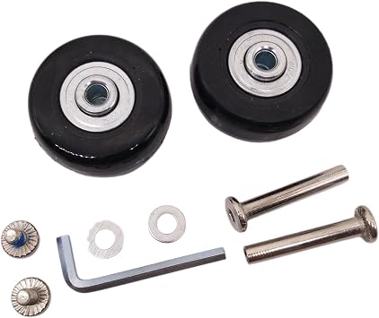 2Set OD 43mm Luggage Suitcase Replacement Wheels Axles Repair Wrench