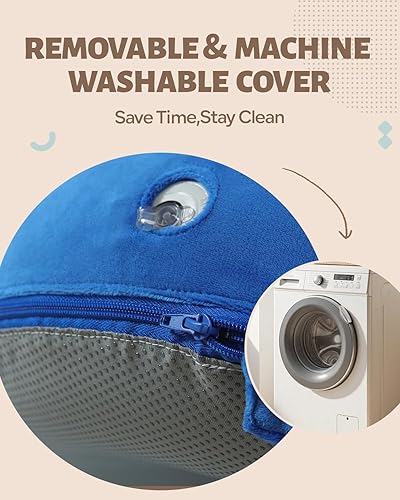 Miniatura 7 de Velvet-Covered Inflatable Baby Seat with Built-in Pump  A Supportive Bumbo Seat for Babies 3-36 Months  Baby Chair Perfect for Learning to Sit,