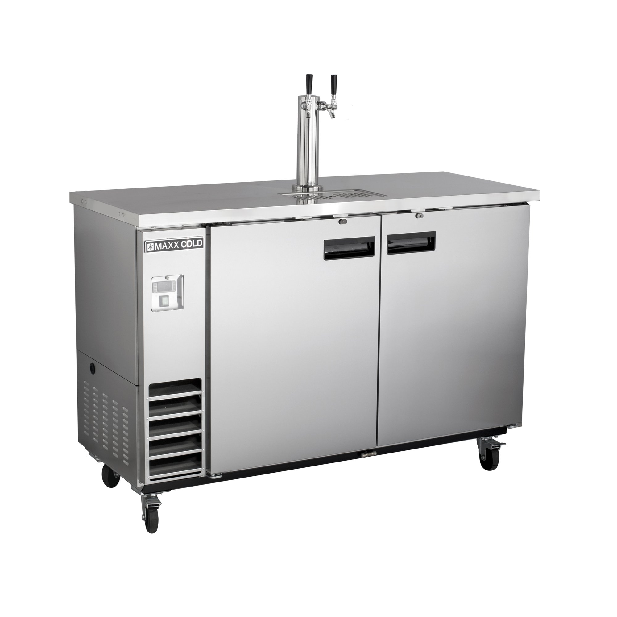 Maxx-Cold MXBD48-1SHC 47.5-Inch-Wide Beer Single Tower / Dispenser in Stainless Steel with 10.5 cubic feet (297L) storage capacity