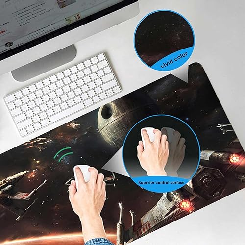 Miniatura 2 de Alfombrilla de mouse XXL grande para juegos, alfombrilla de mouse con marco de borde cosido y base de goma antideslizante, alfombrilla de escritorio