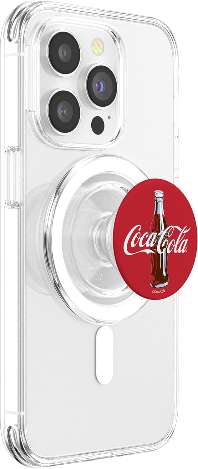 Coca-Cola Red Circle Retro Bottle Logo PopSockets PopGrip for MagSafe
