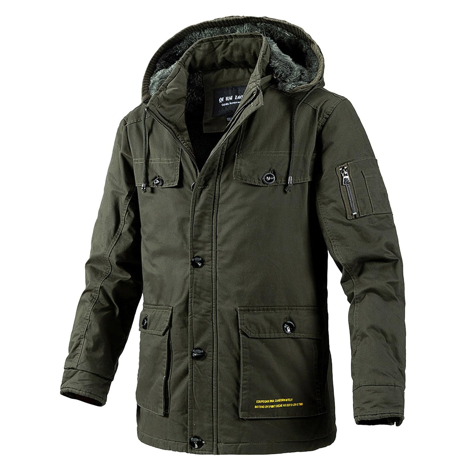 Giubbotto Invernale Uomo,Maniche lunghe e impermeabili giacca trench in cotone per uomo stile casual autunno-inverno chiusura con zip linea aderente tasche robuste e cuciture laterali