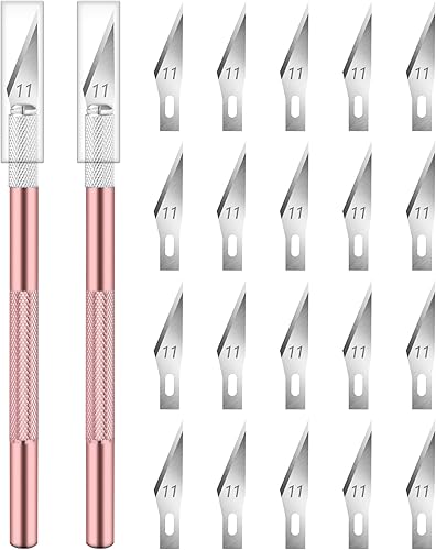 Vista 49 de DIYSELF Paquete de 2 cuchillos Exacto para manualidades, cuchillo de precisión Exacto, cuchillo de pasatiempo para modelos, cuchillo de manualidades