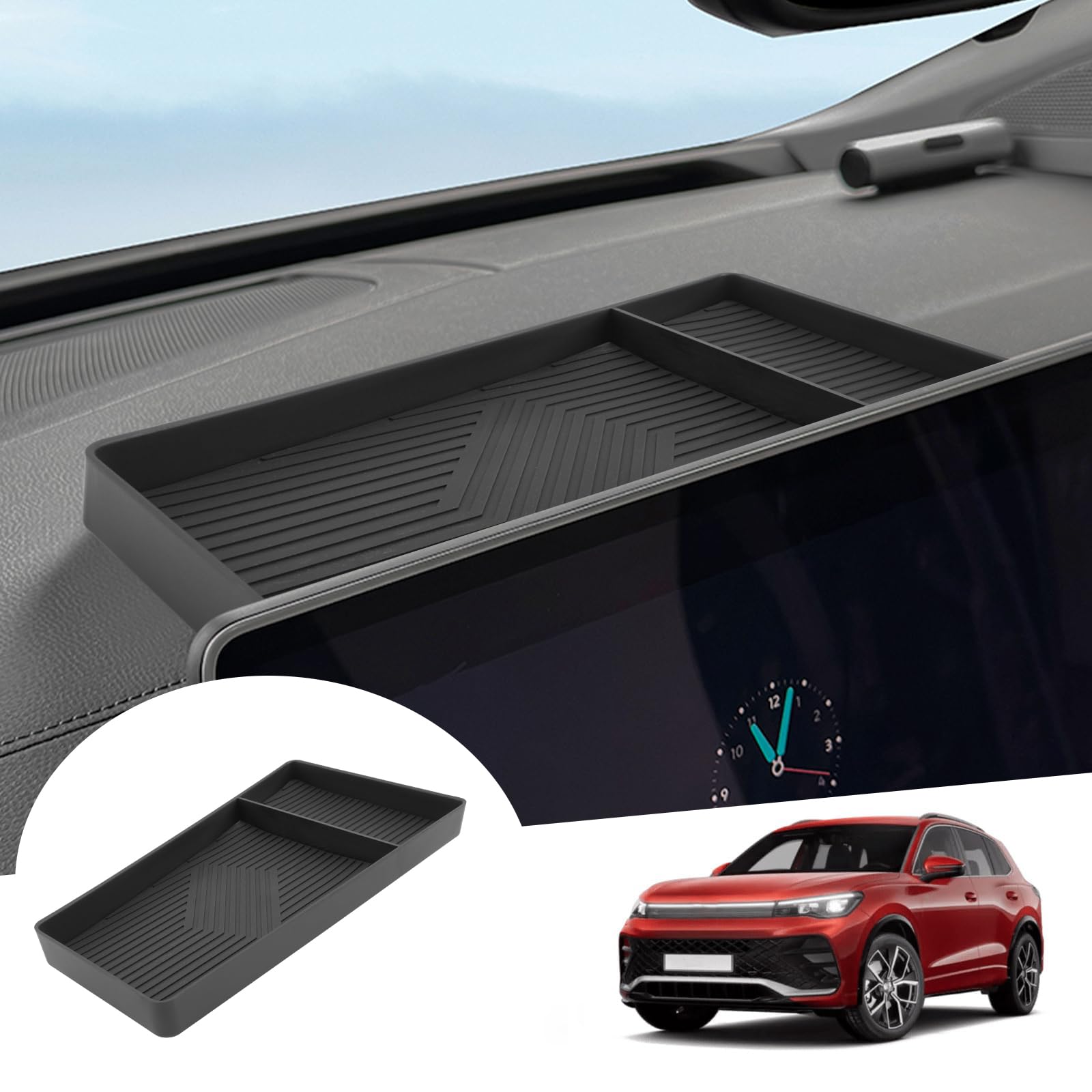 Boîte De Rangement Console Centrale Pour VW Tiguan 3 (2024-2026) 15" Discover Pro Max - Organisateur Écran