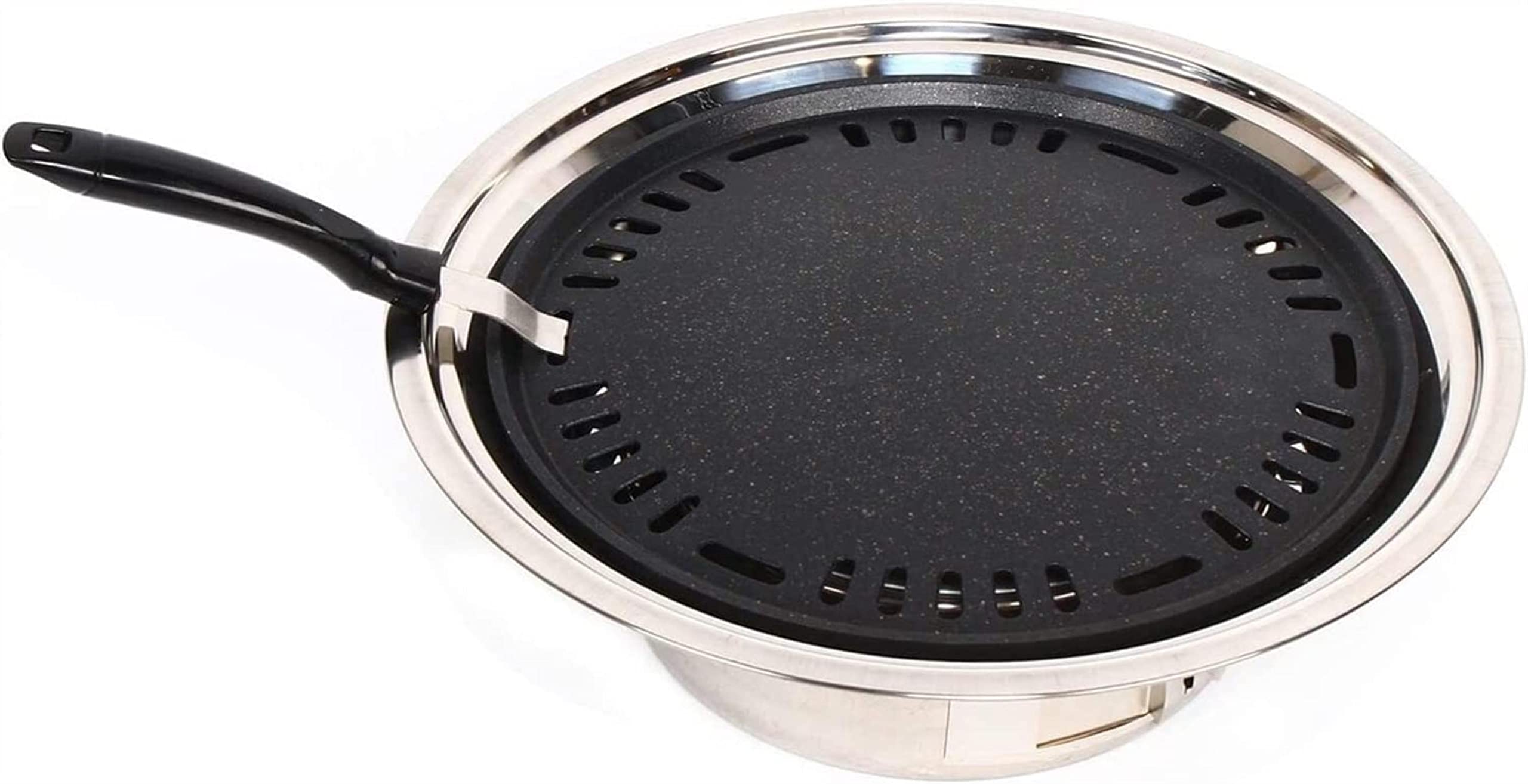 Przenośny Grill Stołowy, Grill W Stylu Koreańskim, Kuchenka Grillowa Ze Stali Nierdzewnej, Kuchenka Kempingowa Na Świeżym Powietrzu, Grill Węglowy, Okrągły Grill, Grill Wewnątrz I,15.75inch