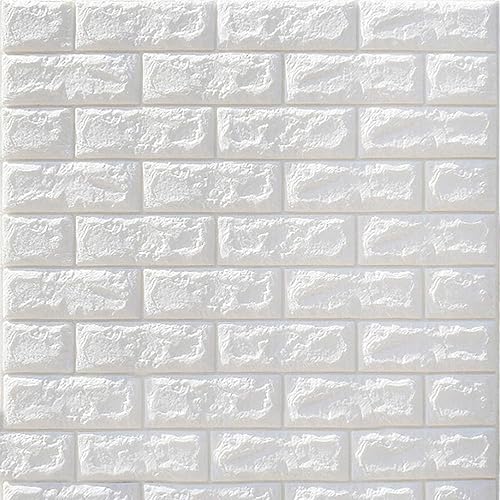 3D paneles de pared de espuma autoadhesivos, pelar y pegar ladrillo piedra papel pintado calcomanía de pared para sala de estar niños dormitorio