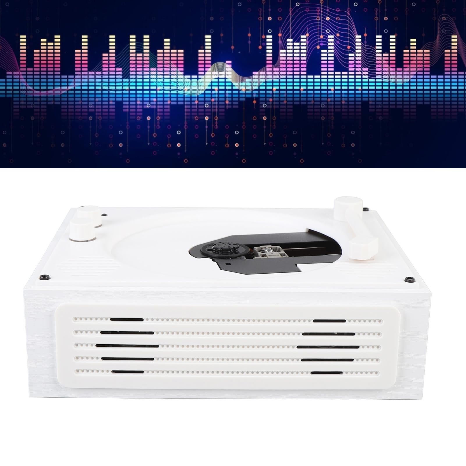 Elprico Przenośny Odtwarzacz CD Bluetooth, Podwójne Głośniki Stereo CD z Pilotem do Odtwarzania USB Mp3 i Użycie Pulpitu Domowego