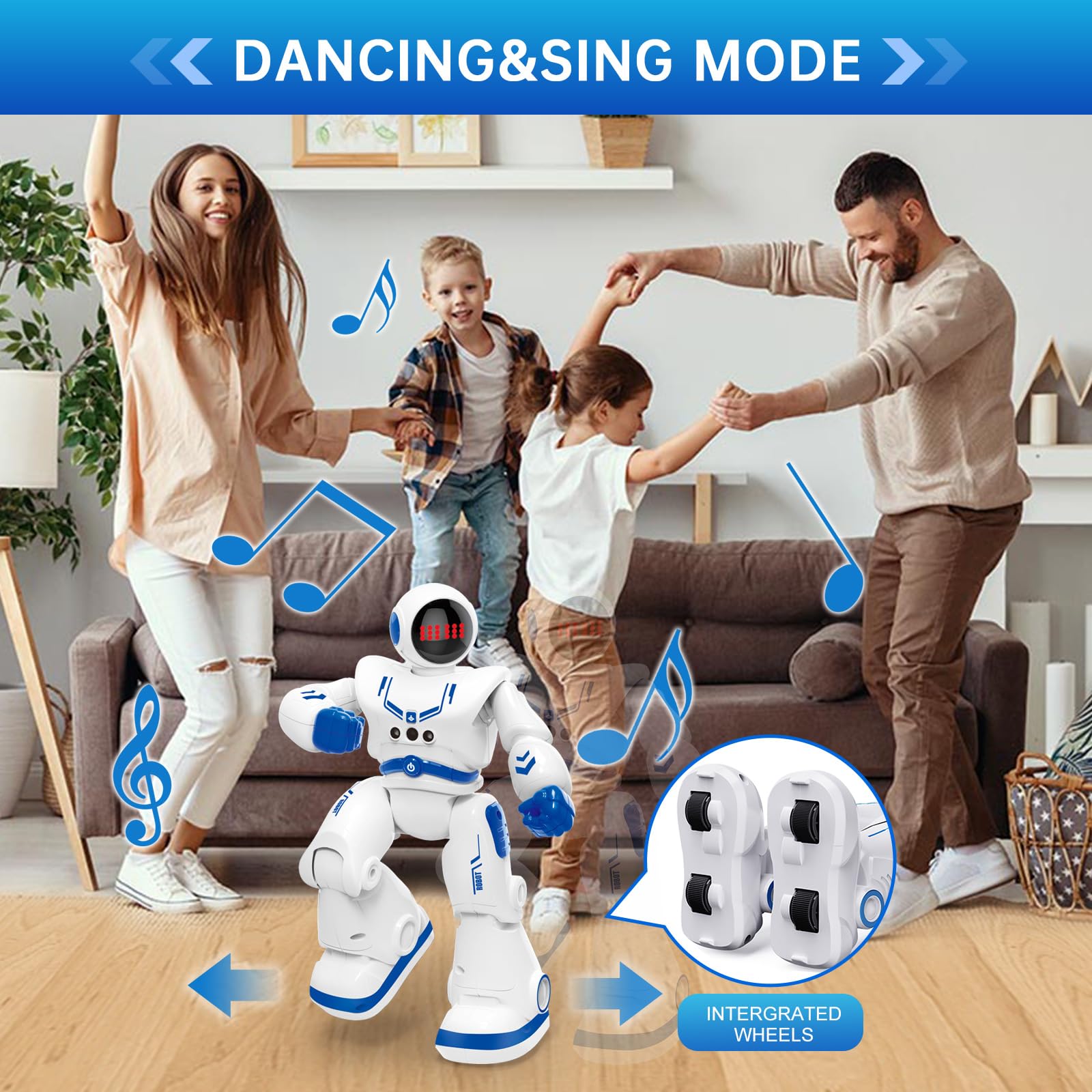 Giocattolo intelligente RC Robot con canto/ballo, telecomando e sensazione, ideale per bambini dai 6 ai 12 anni per compleanno e Natale