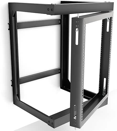 VIVO 12U Wall Mounted Open Frame Server Rack Cabinet for