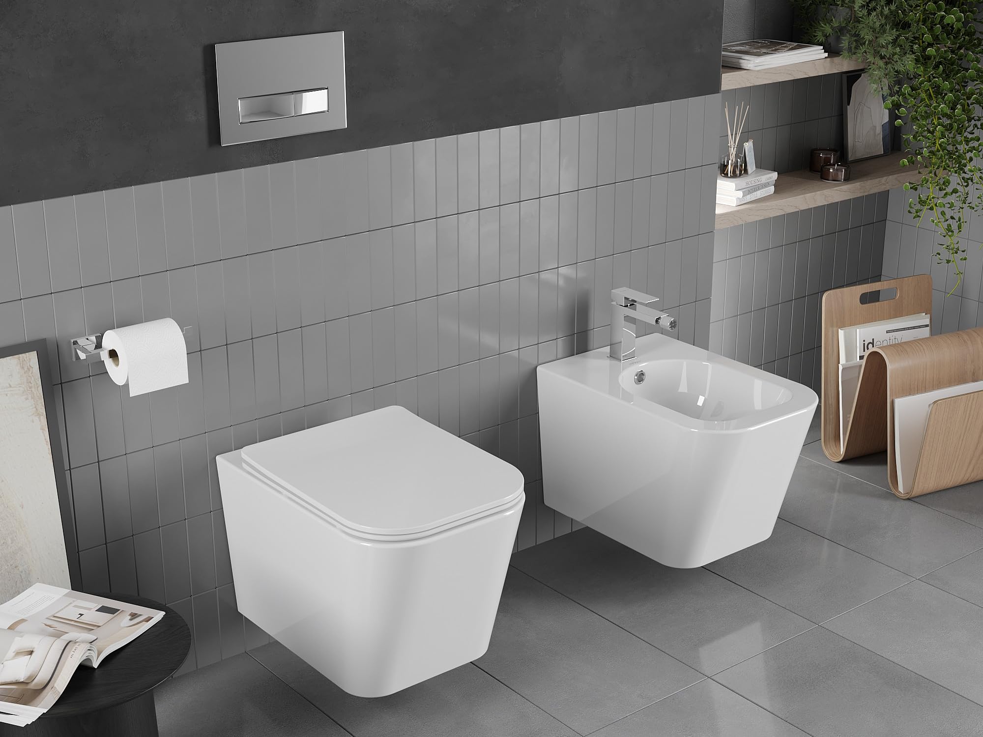Mexen Teo - Tavoletta WC Rimless con Slim Softclose, seduta in Duroplast bianco lucido