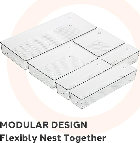 Miniatura 3 de Oggi Organizador de cajones transparente, 3 x 9 pulgadas, ideal para organizar cajones de cocina, oficina, escritorio, cubiertos, utensilios de