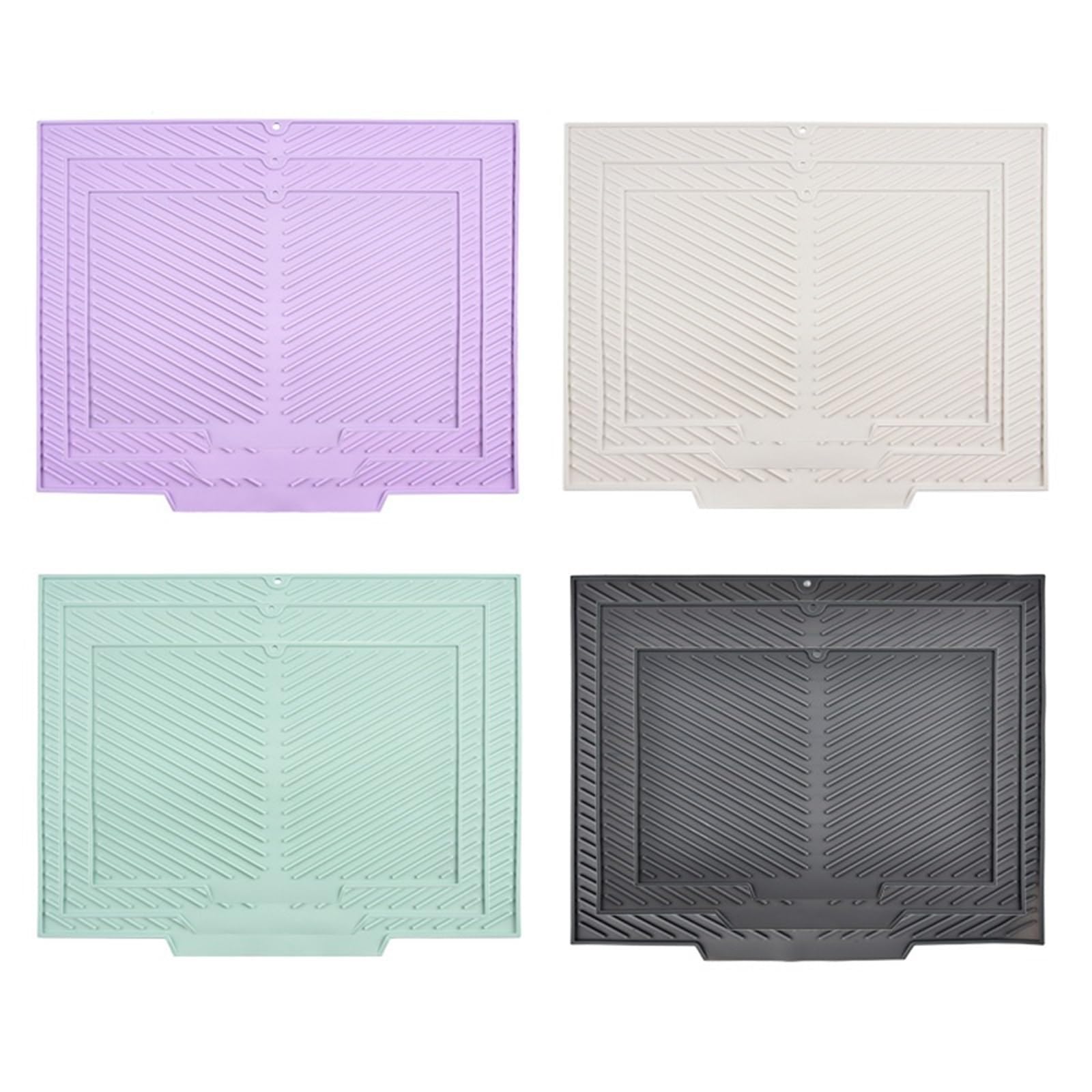 Silikon-Untersetzer-Set, Abtropfmatte aus Silikon, 3er-Pack, Mehrfarbig, mehrere Größen, rutschfest, Abtropffläche, hitzebeständig