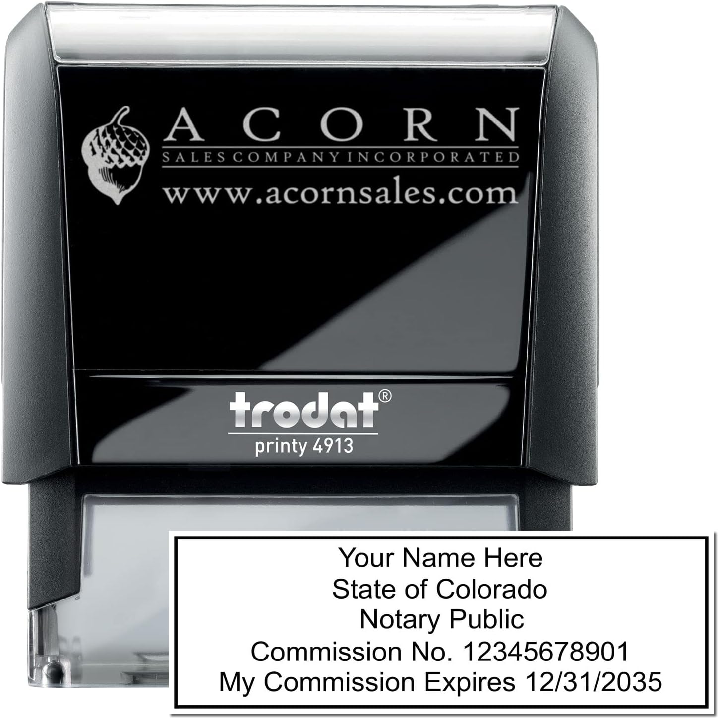 Colorado Notary Package, Notary Supply Colorado, Includes Notary Journal, Notary Acknowledgement Stamp, Official Rectangular Notary Stamp with Self Inking Stamps, Press and Print