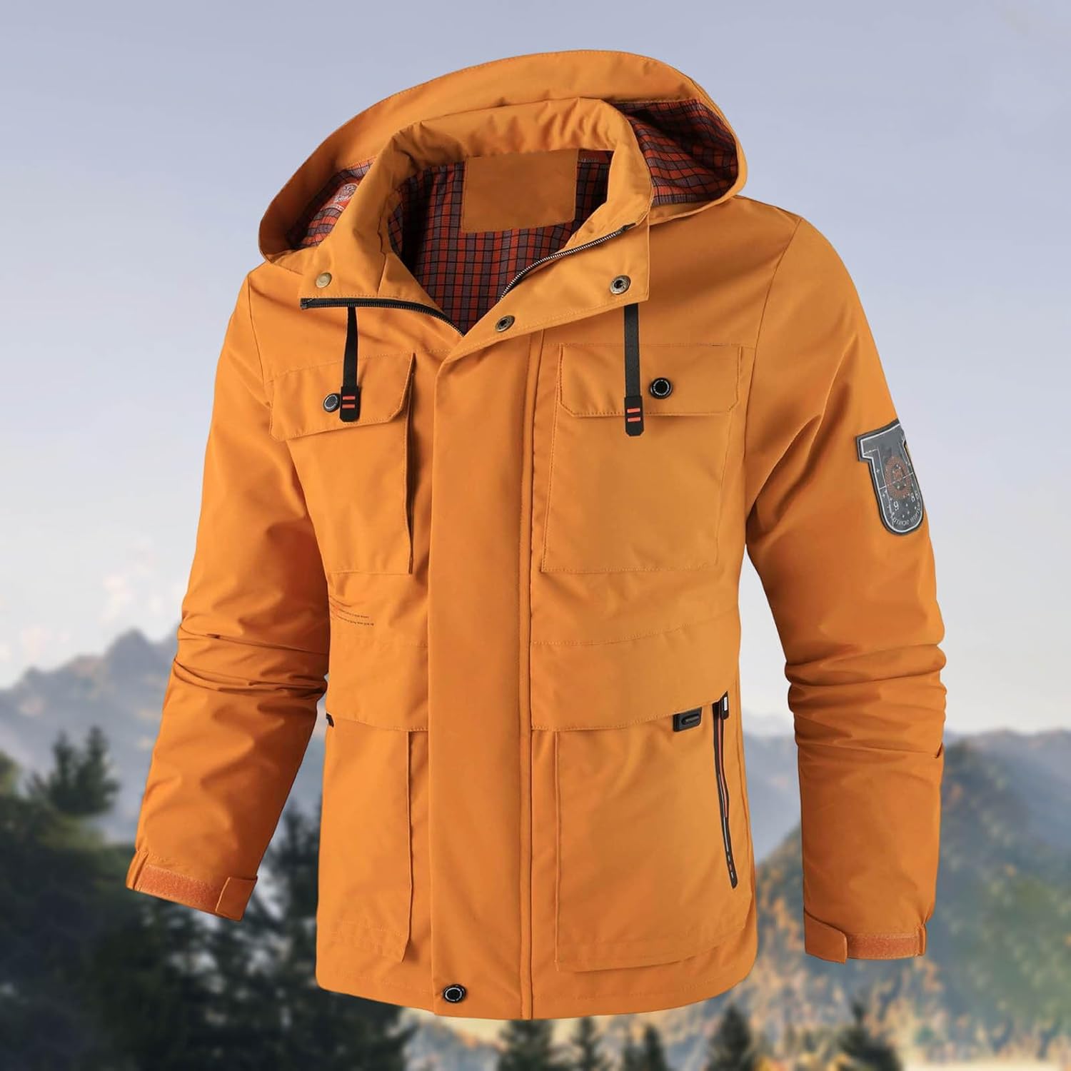 SUWBMHWE Mens Quilted Jacket Big Winter Coats Men with Hood Jackets Outerwear Puffer Coat Puff for Lightweight