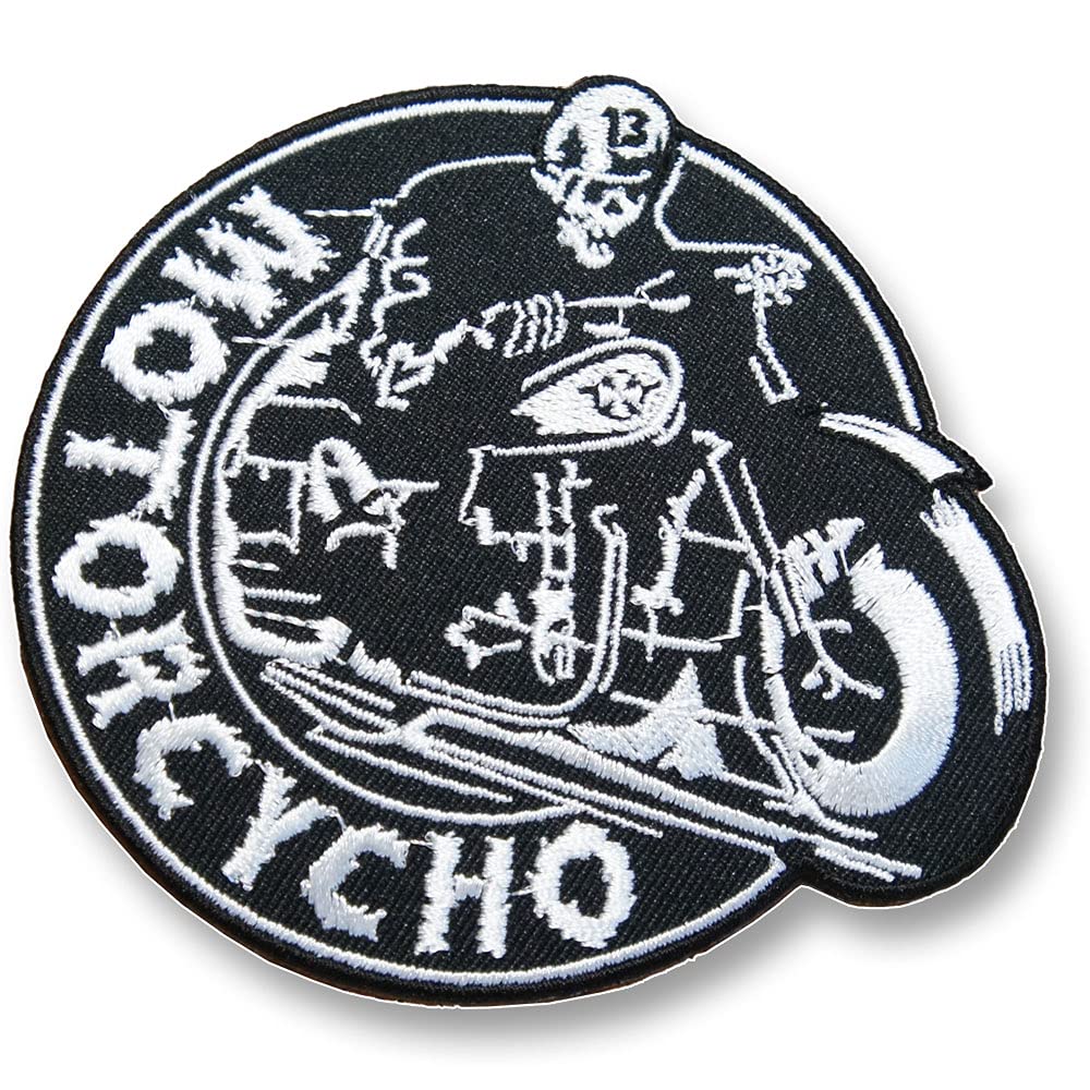 Amazon.co.jp: 刺繍 アイロン ワッペン【MOTOR CYCHO・モーター