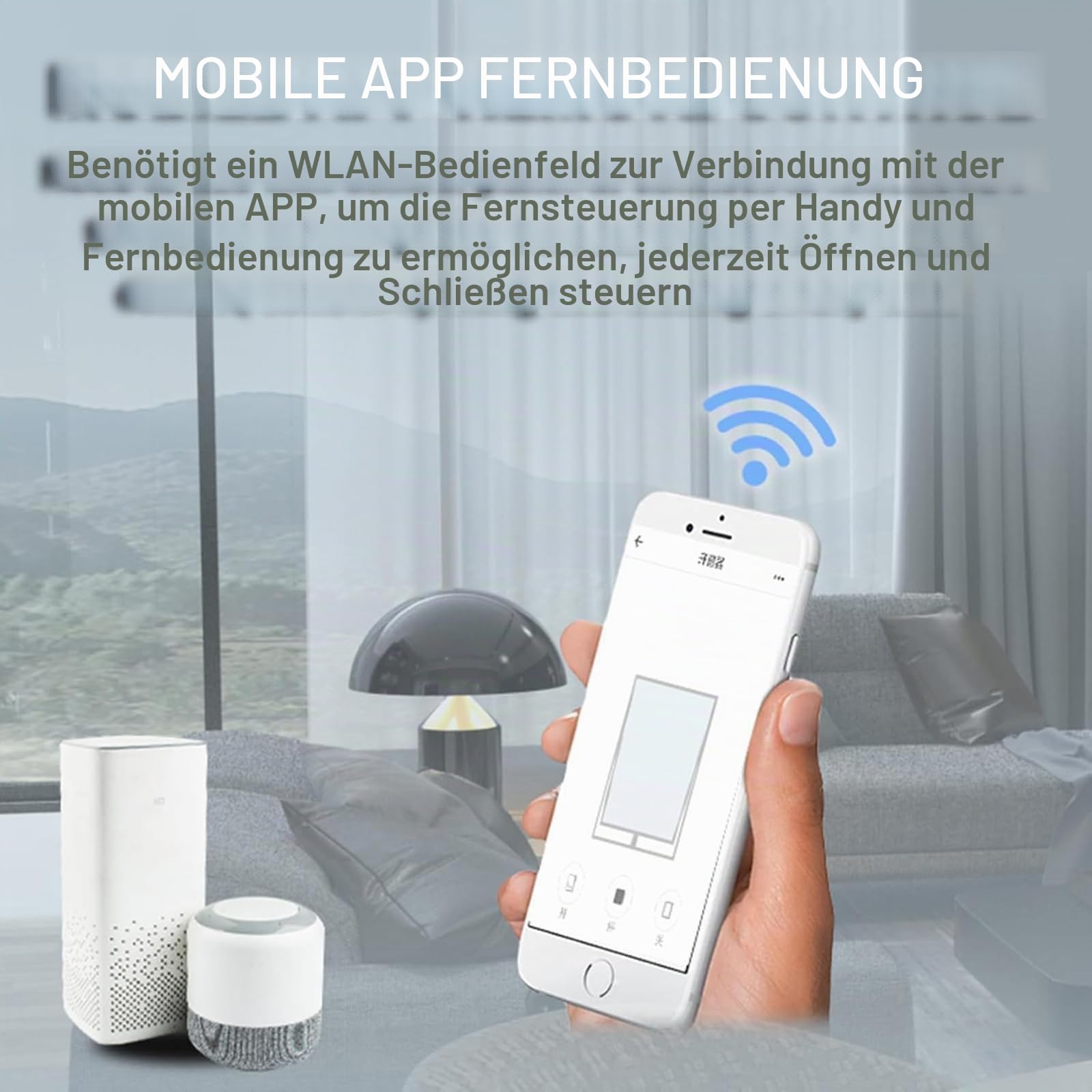 Automatischer WLAN-Fensteröffner für Schiebefenster mit App-Fernbedienung