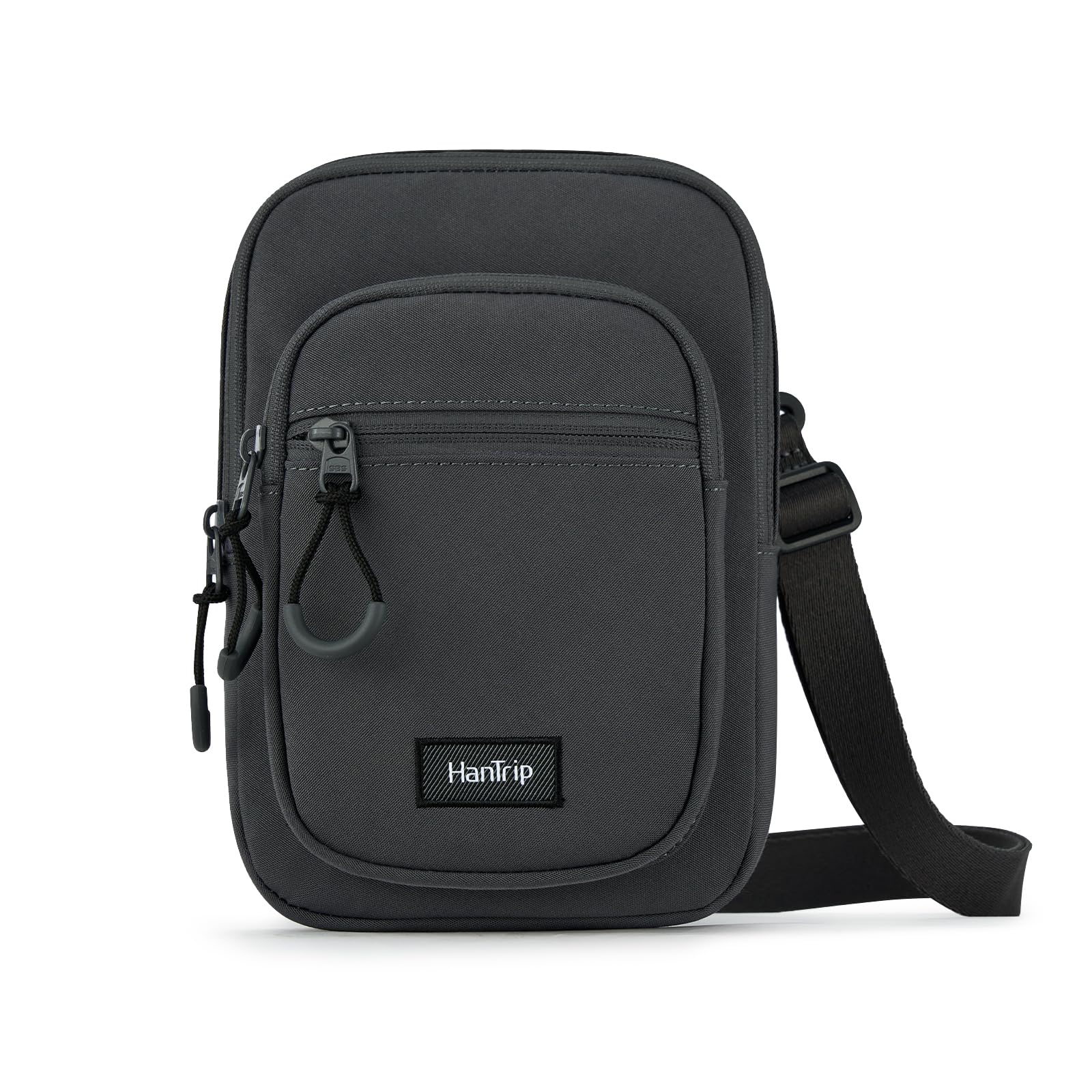 HanTrip Small Crossbody Sling Bags Mini Messenger Bag for Men, Dark Gray