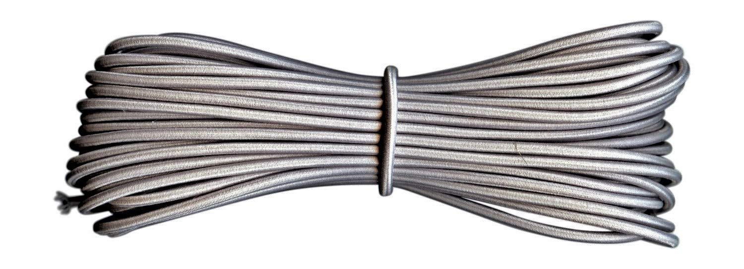 Round Elastic Cord - 3 mm diameter - Grey - 100 metres