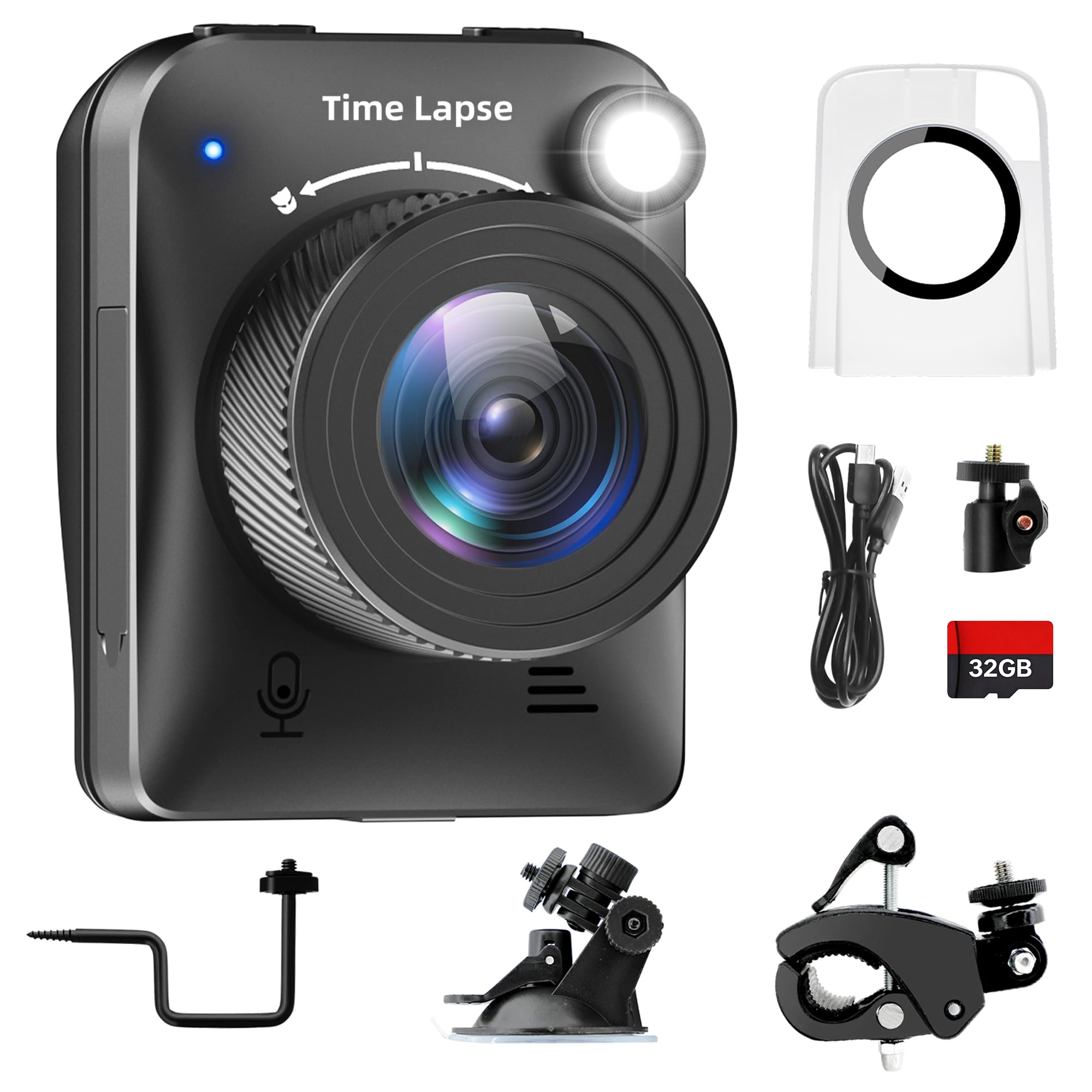 Photo 1 of Dsoon Time Lapse Camera, 4K FHD Timelapse Camera Outdoor, Waterproof Level IP66, for Record Outdoor Construction, Weather, Plant, 6 Month Battery Life, 32 GB TF Card Included