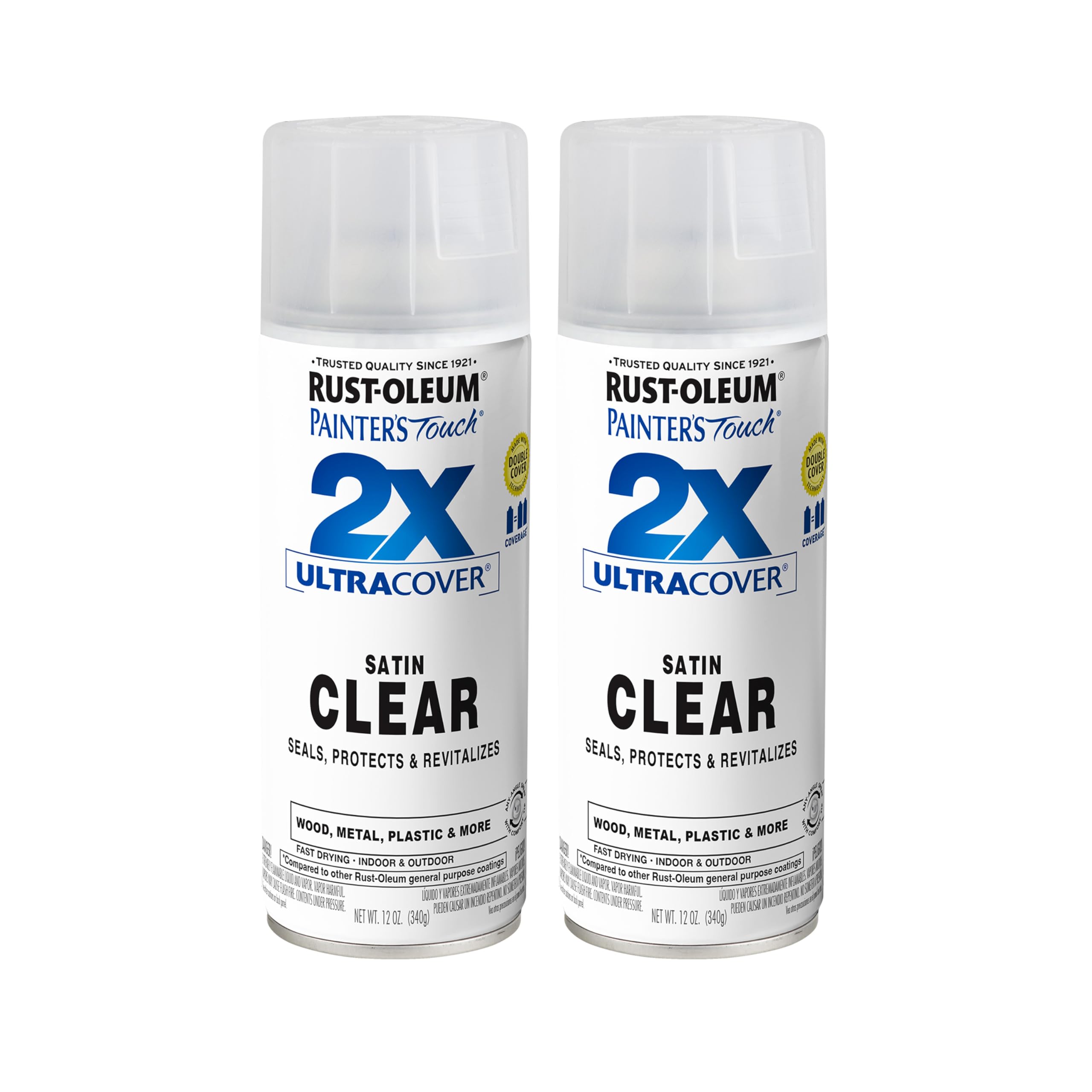 Rust-Oleum Painter's Touch 2X Ultra Cover Spray Paint, Satin Clear