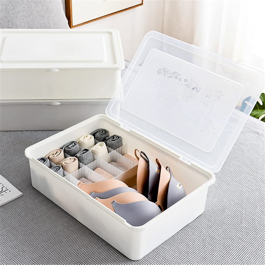 Boîte de Rangement Organisateur de Rangement pour Chaussettes Soutien-Gorge sous-vêtements Organisateur de tiroir Organisateur de Rangement de Placard (A 32 * 12 * 47CM)