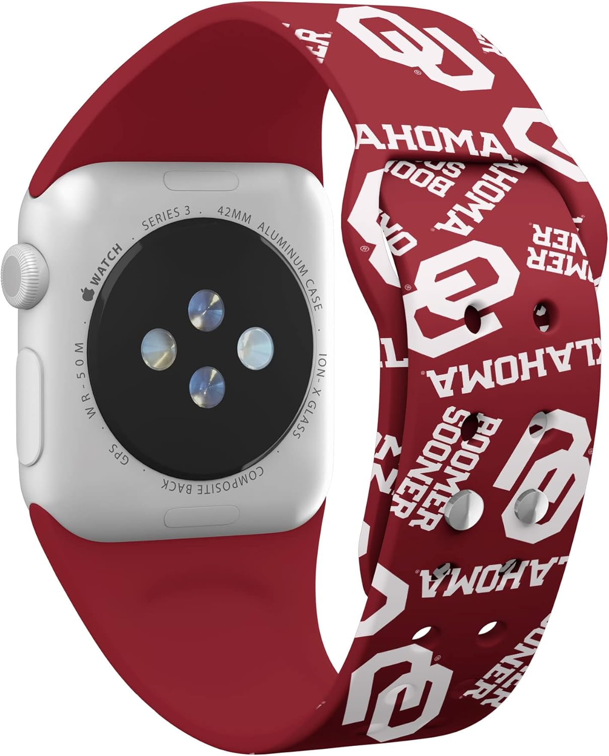 Affinity Bands Oklahoma Sooners HD NCAA Watch Band Compatible with Apple Watch - All Series