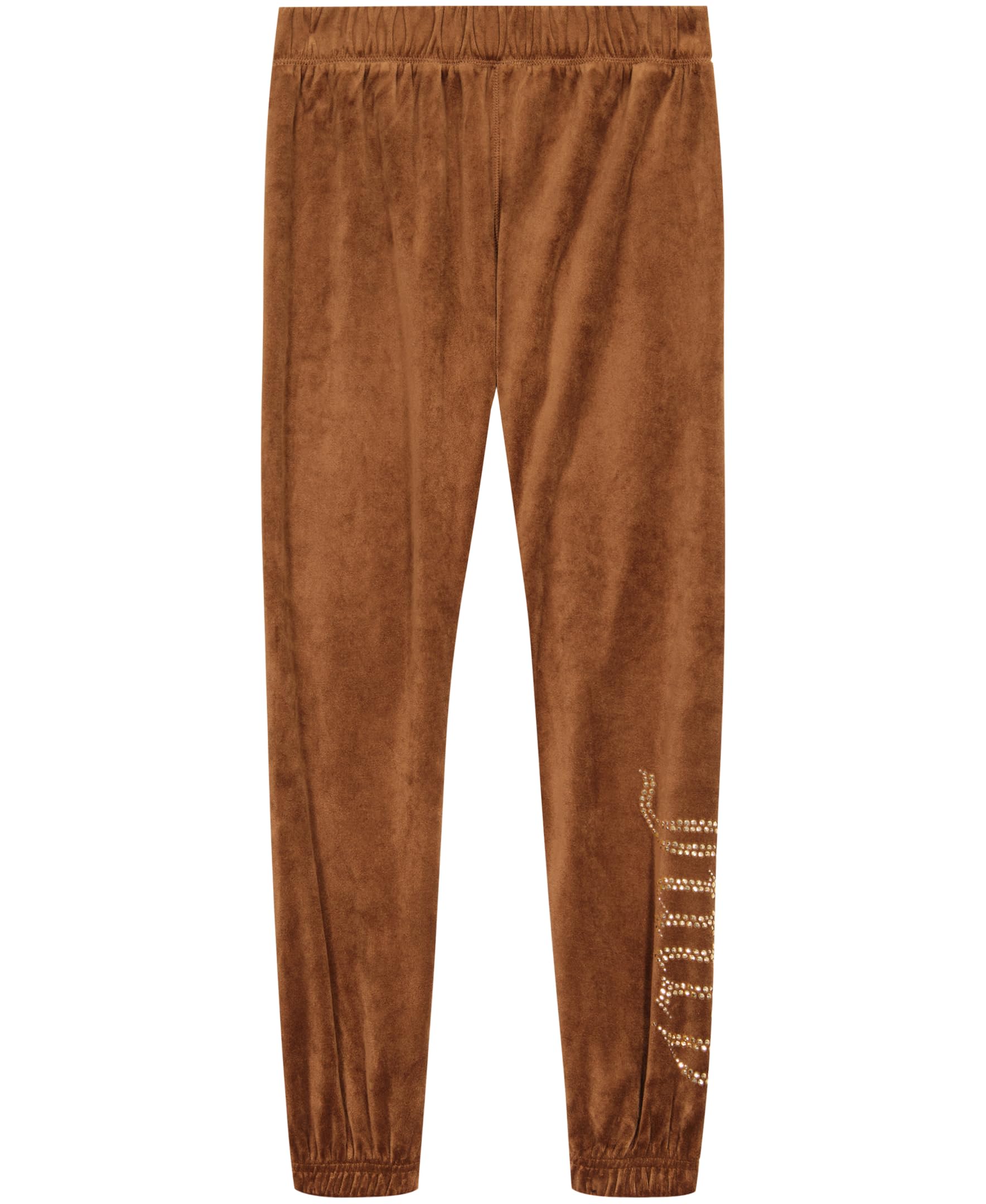 Juicy Couture Girls' Pull-On Plush Velour Jogger, Ribbed Waist &amp; Cuffs