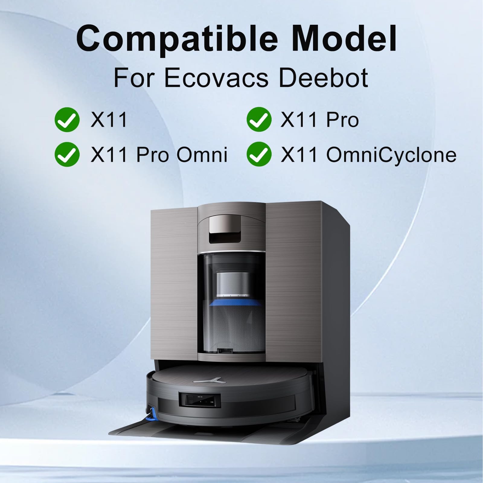 ECOVACS Vervangingsset voor DEEBOT X11 familie – 1 x anti-klit-hoofdborstel, 2 x anti-klit-zijborstels, 3 x zeer efficiënte antibacteriële filter, officiële accessoires ECOVACS Vervangingsset voor DEEBOT X11 familie – 1 x anti-klit-hoofdborstel, 2 x anti-klit-zijborstels, 3 x zeer efficiënte antibacteriële filter, officiële accessoires