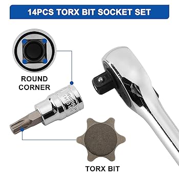 Amazon.com: Mayouko 14PCS Torx Bit Socket Set, T6-T60, 1/4