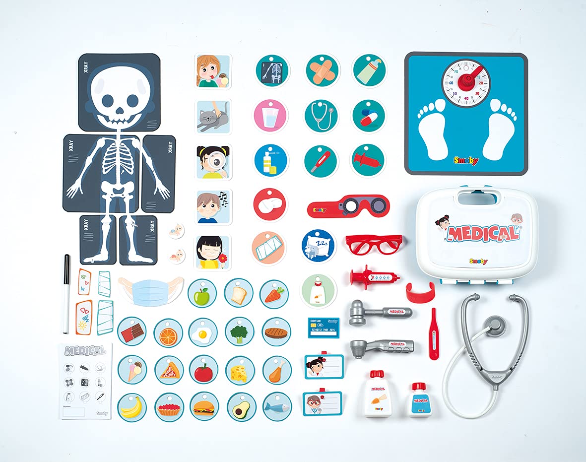 Smoby - Consulta Pediátrica Plegable para Jugar a Médicos, para Niños a Partir de 3 Años - 135 x 41 x 111 cm (7600340206)