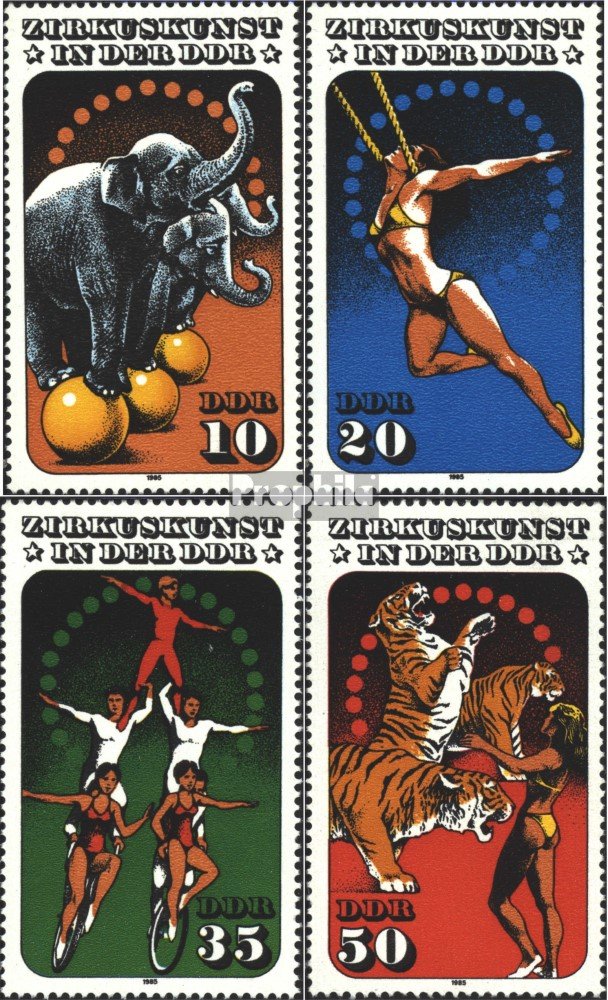 Francobolli DDR 1985 – Serie Completa Circo – Prophila Collection – MNH ** (2983-2986)