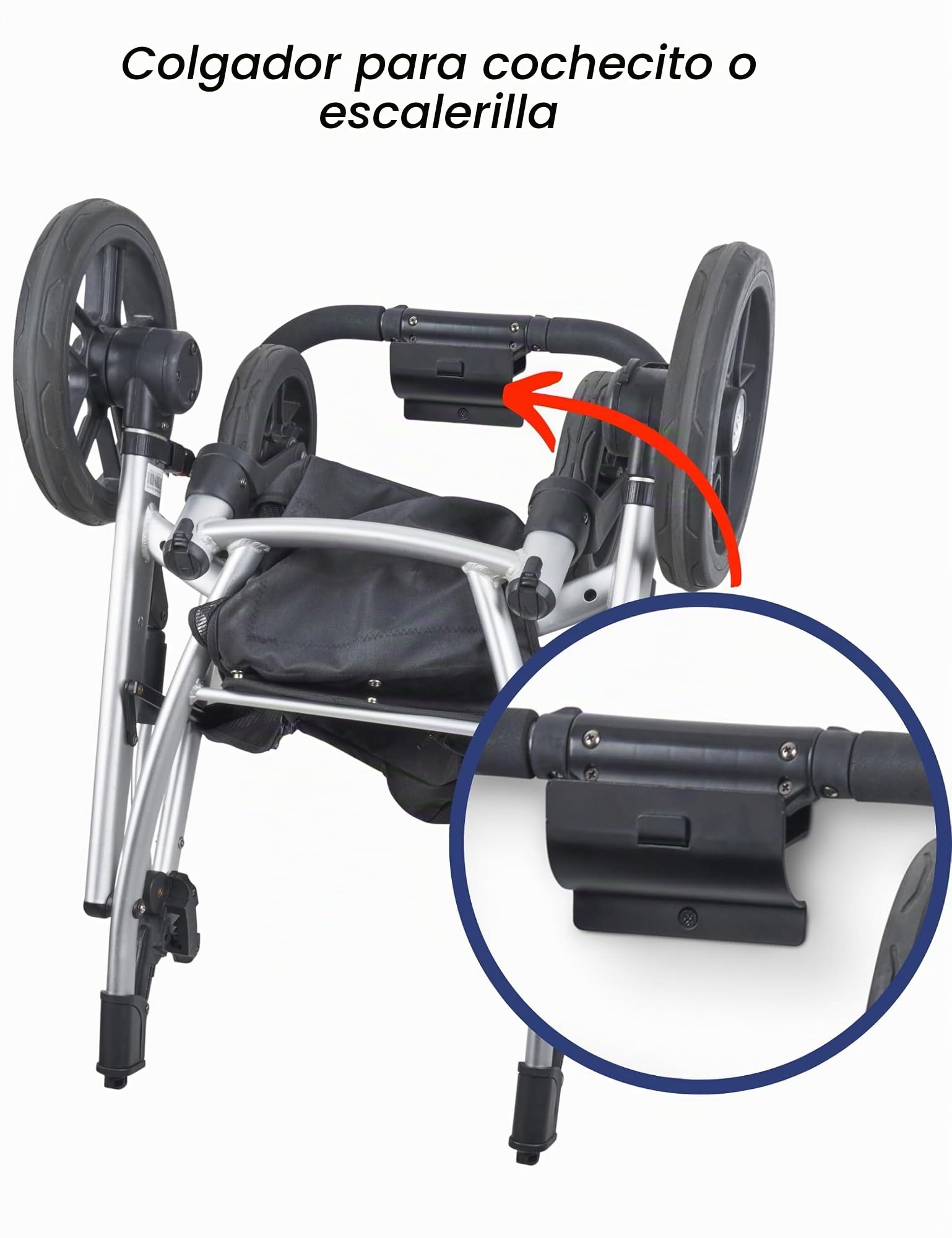 Gancho Pared para Escalera - Soporte Pared Multiuso para Garaje | Colgador Pared y Organizador de Herramientas