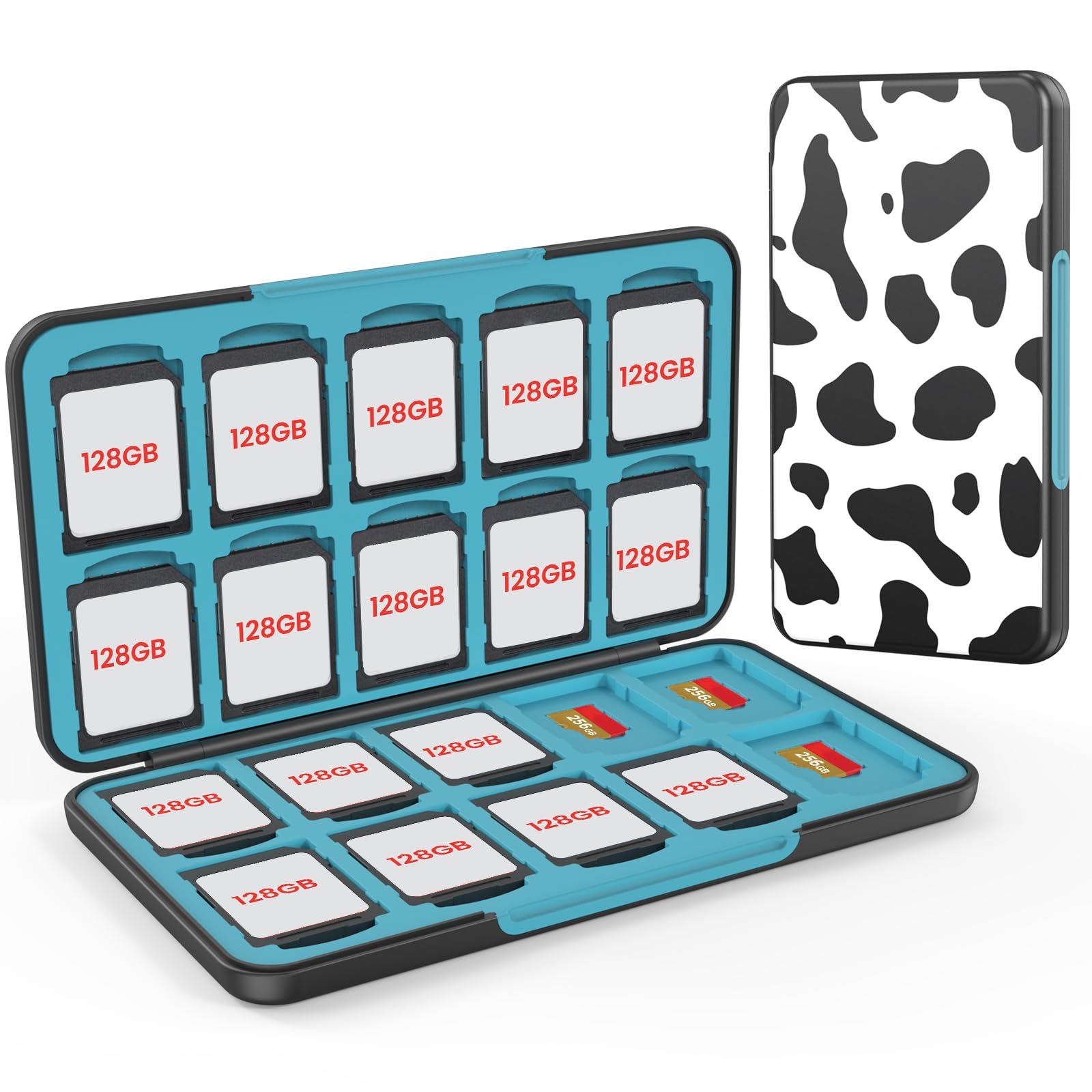 HEIYING SD Card Holder Witch 40 Precise Slots for SDXC SDHC Micro SD Cards