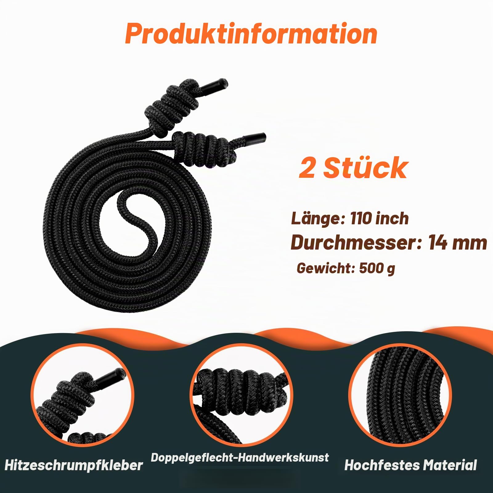 Flow Übungsseil für Fitness, Fluss, doppelt geflochtenes Trainingsseil mit 2 Stoffbeuteln, verstellbare Länge, Springseile für Training, Männer, Frauen, Zuhause, Fitnessstudio, Training, drinnen und