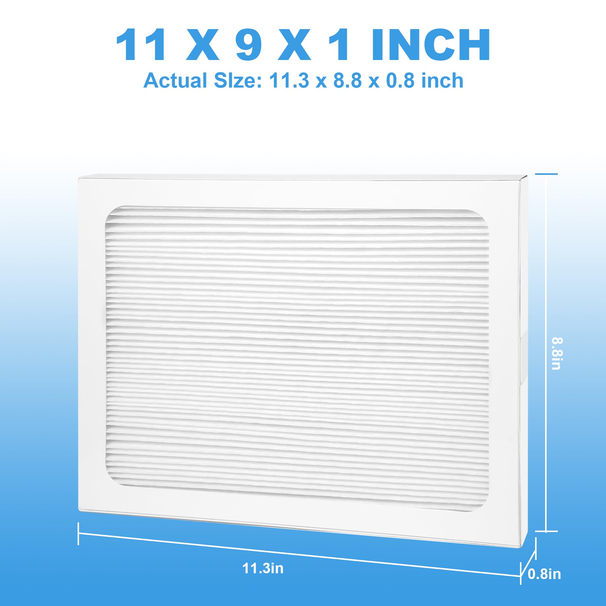 9 x 11 x 1 Dehumidifier Filter MERV 13 Compatible with Santa Fe Compact70, Ultra70, Element, Compact2, UA 65H dehumidifier Models, 4 Packs 4