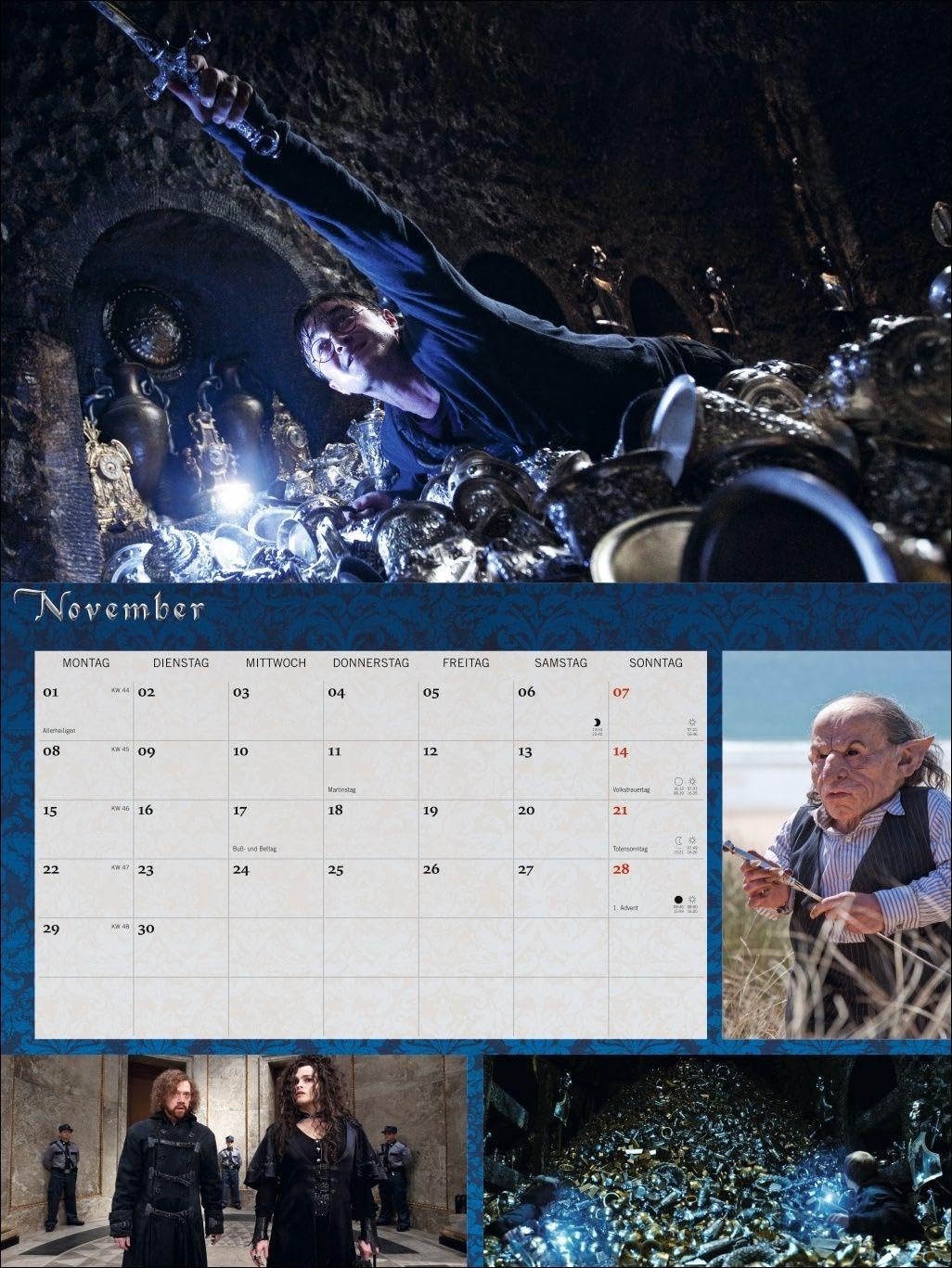 Harry Potter Broschur XL Kalender 2027: Wandkalender mit fesselnden Filmszenen aus den Harry Potter-Filmen. Broschürenkalender 2027 mit Poster zum Heraustrennen.
