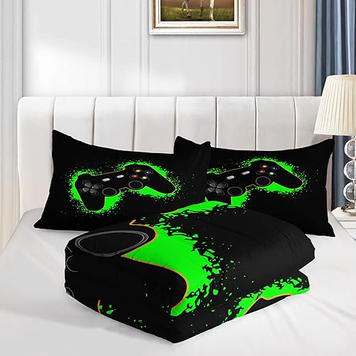 Miniatura 3 de AILONEN Juego de edredón de videojuegos para adolescentes y niños, juego de ropa de cama de videojuegos, edredón de videojuegos, juego de cama con