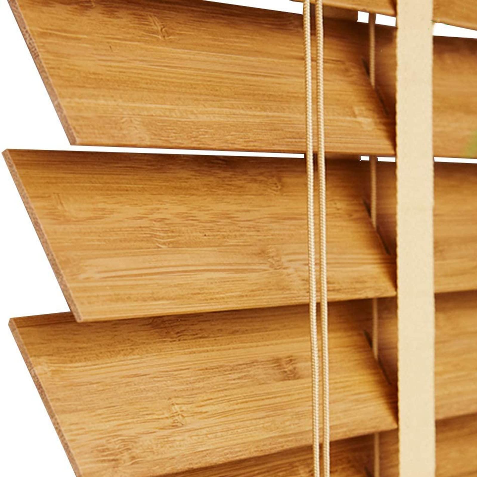 Decor Hard Wood Wooden Venetian blind,Real Wood Venetian Blind,Bamboo Window Blind,Sun Shade/Breathable/Anti-UV,for Kitchen,Office,Bathroom,Bedroom,Living Room,Customizable (W120xH150cm(47x59in))