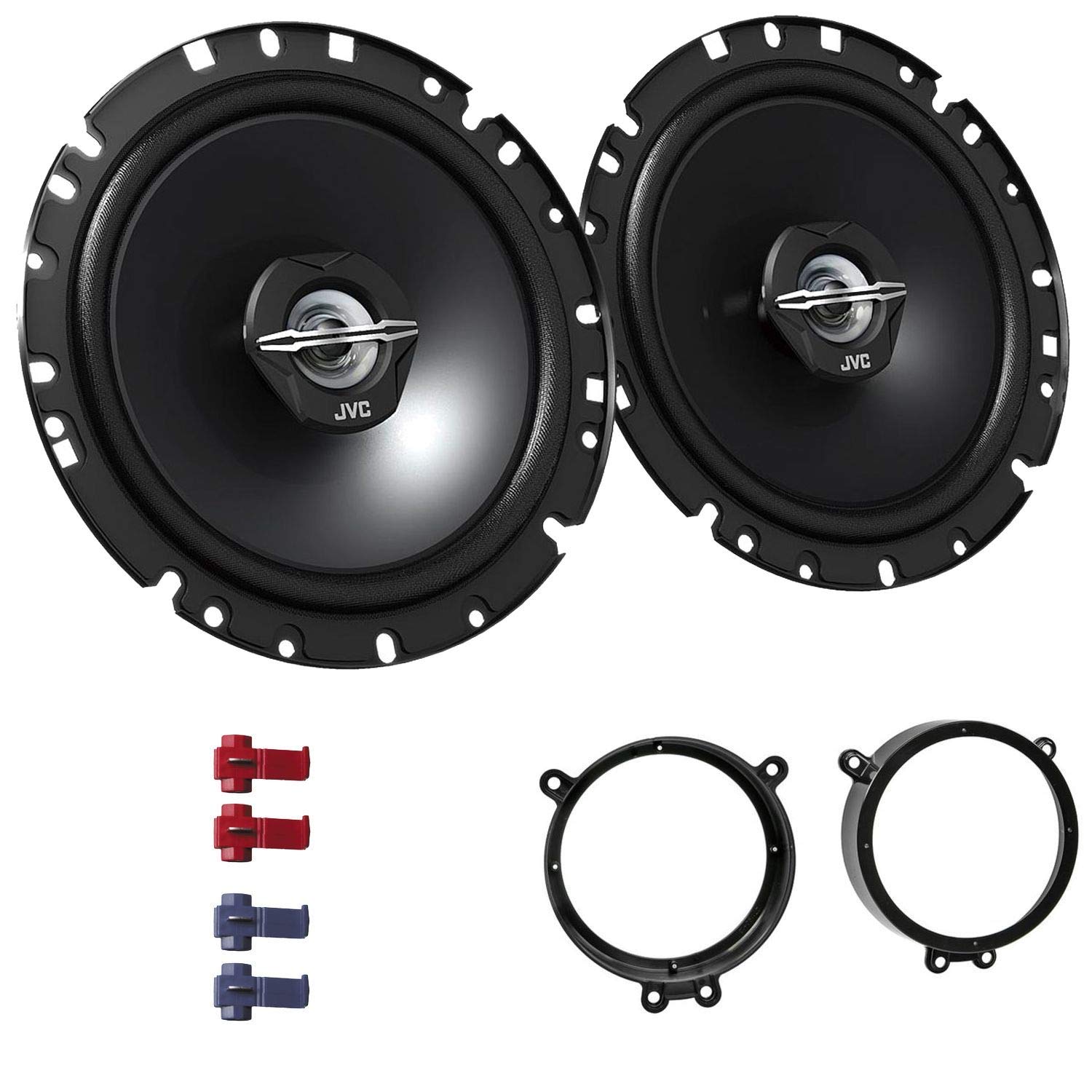 JVC CS-J1720X Lautsprecher mit Einbauset passend für Mercedes A-Klasse W169 2004-2012 Türen vorne 600 W 170mm 2 Wege Koax