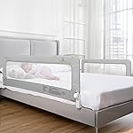ComfyBumpy 2-Pack Bed Rail for Toddlers 55.5 L x 19.5 H | Toddler Bed Rails for Twin, Full, Queen & King Mattress Size | Swing Down Rail Guard | Mattress Side Rail for Kids | Gray