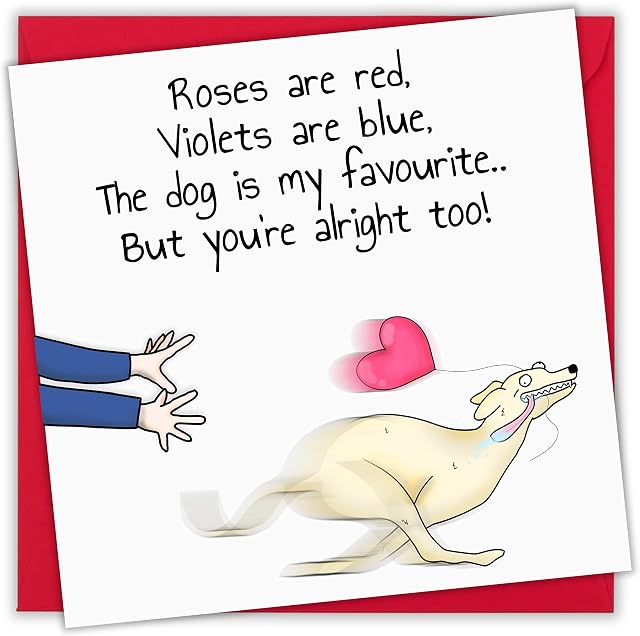 NotNiceThings Dog is my Favourite - Funny Anniversary Day Card for Him & Her - Hilarious and Relatable, Unique and One-of-a-kind, Perfect for Boyfriend, Husband, Girlfriend, and Friends