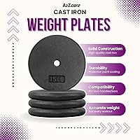 Vista 3 de A2ZCARE 1-Inch Standard Weight Plates - Cast Iron Dumbbell Plates