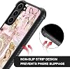 Funda Compatible con Samsung Galaxy S23 Plus, Estuche Creativo con Panel Trasero de Acrílico, Borde de Silicona, Protección Delgada, Especial Jesús Abrazando Ovejas, Parche de la Virgen de Guadalupe 7