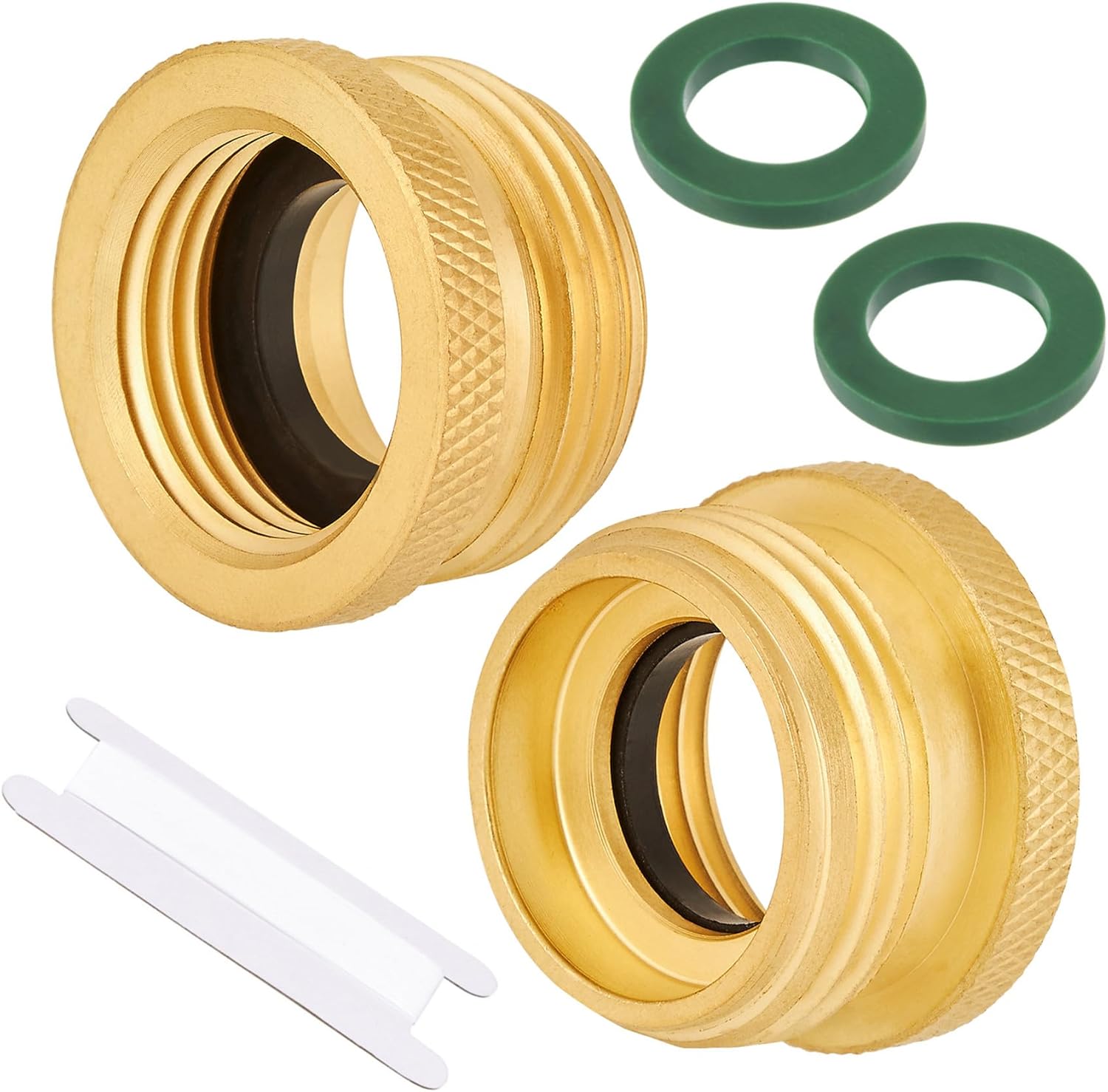 Brass Garden Hose Adapter, 34”GHT Female x 1”NPT Male Connector,GHT to