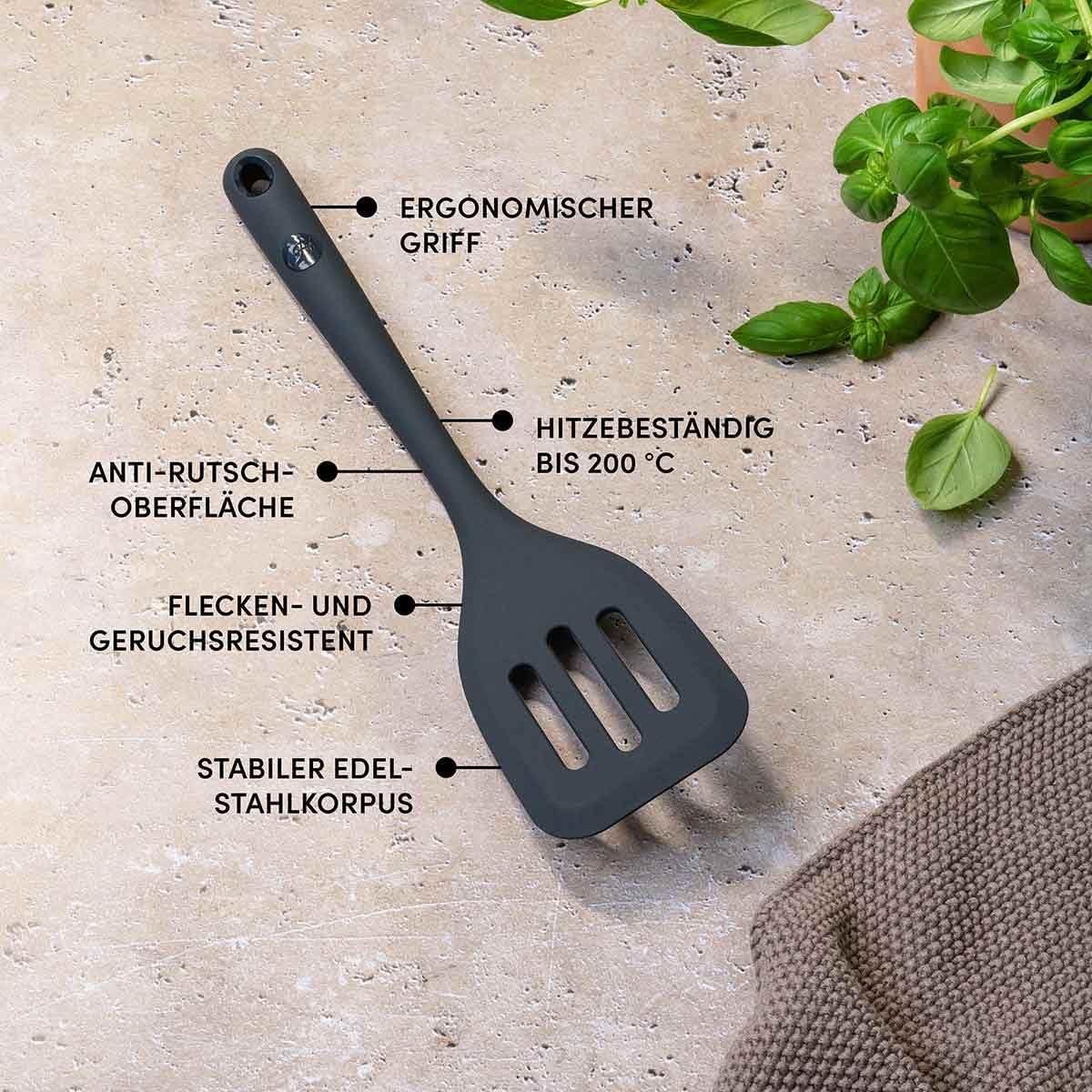 Hoffmann 10-teiliges Kochgeschirr-Pflegeset, Pfannenschoner, Silikonwender, Schöpfkelle, Mikrofasertücher, 200°C Hitzebeständig, Antiverschleiß-Set, Silikon Küchenhelfern