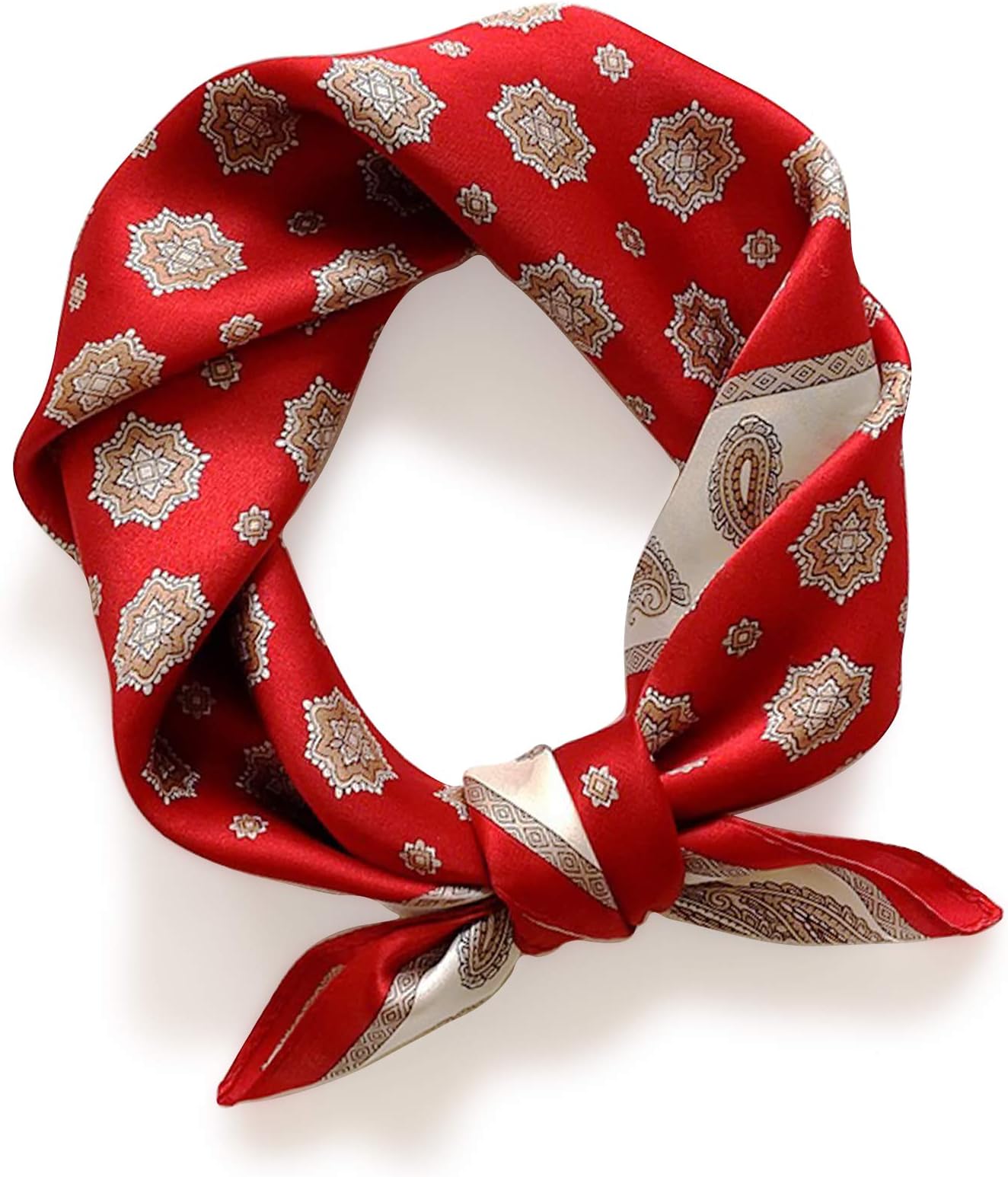 100% Mulberry Silk Neck Scarf 21"x21" Small Square Scarfs for Women Gift Packed